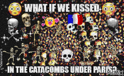 what if we kissed in the catacombs under paris